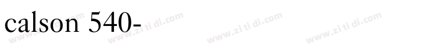 calson 540字体转换